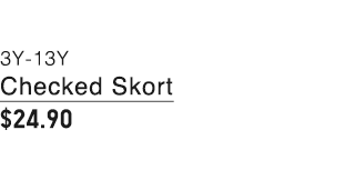 PDP11 - KIDS CHECKED SKORT