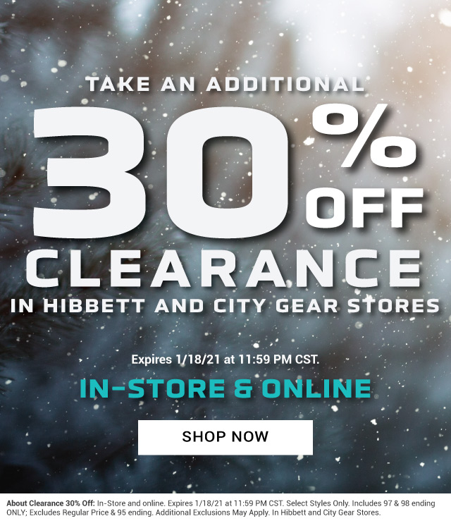 👀 ADDITIONAL 30% off CLEARANCE 👀 - Hibbett Sports Email Archive