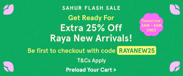 Sahur Flash Sale - Preload your cart now!