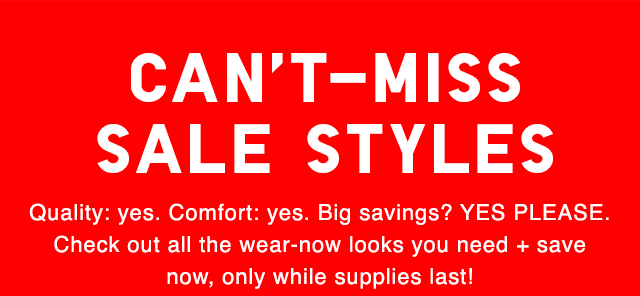 HERO - CANT MISS SALE STYLES