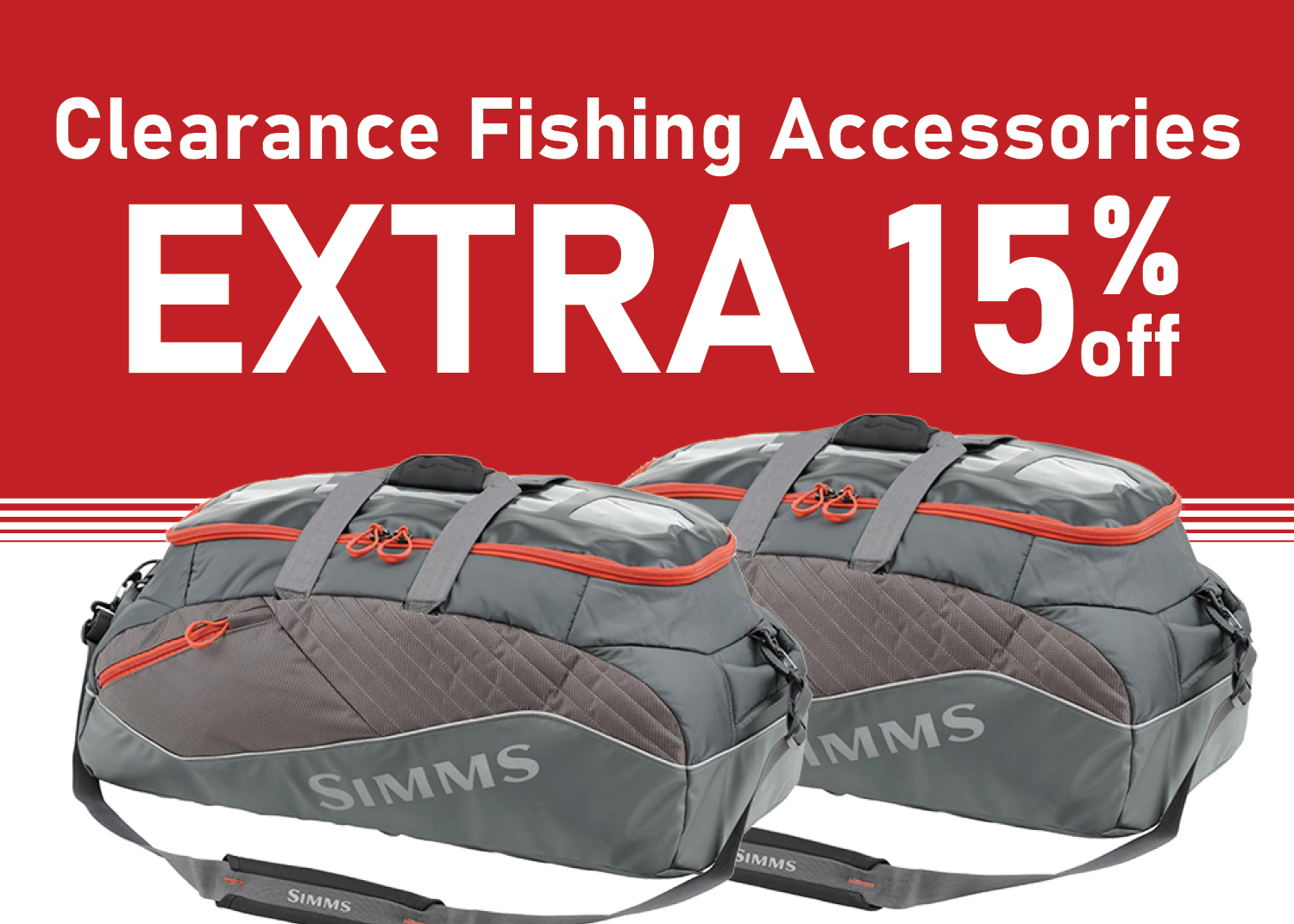 Save an EXTRA 15% on Clearance Fishing Accessories