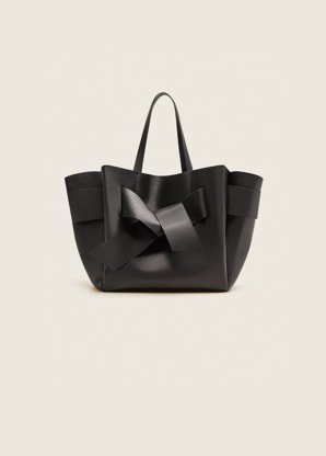 Leather shopper bag