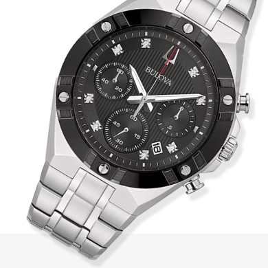 Bulova Men's Chronograph Stainless Steel Watch 98D170