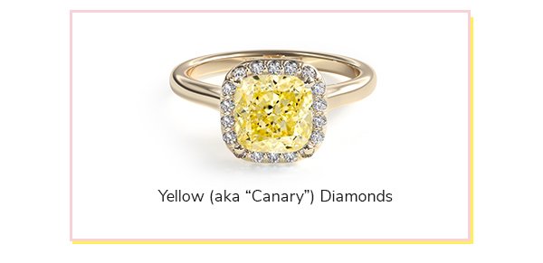 Yellow aka Canary Diamond Halo Engagement Ring