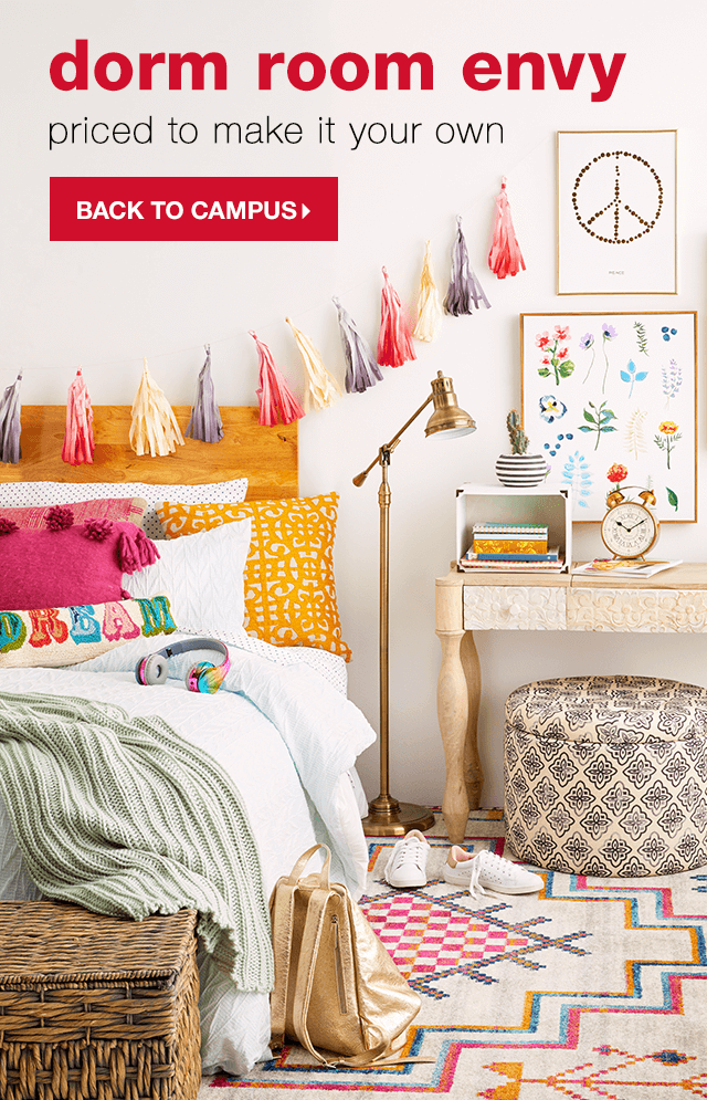 Dorm Room Envy: Prices to Make it Your Own - Shop Back to Campus