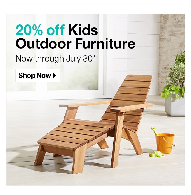 Shop 20% Off Kids Outdoor Furniture