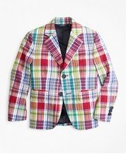 Two-Button Madras Seersucker Sport Coat