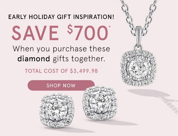 Save $700 When You Purchase These Diamond Gifts Together