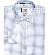 1905 Collection Tailored Fit Spread Collar Tattersall Dress Shirt CLEARANCE