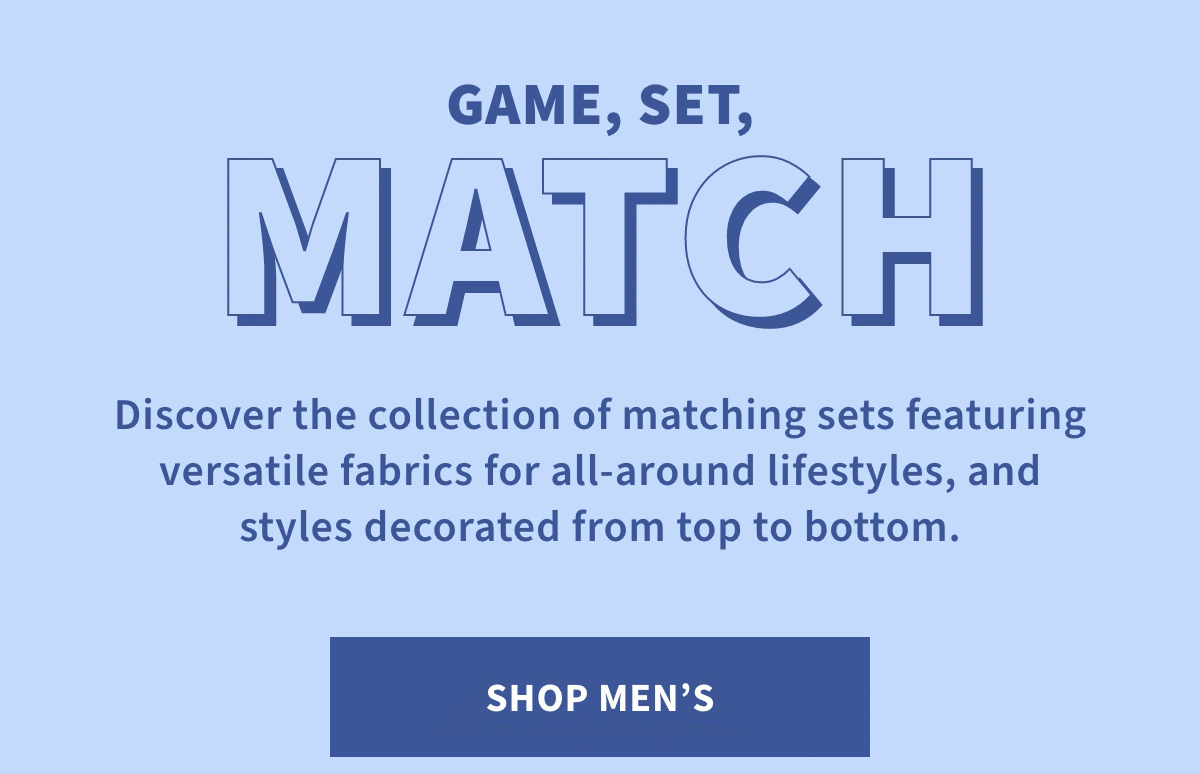 A|X MATCHING SETS - Men's Selection