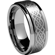 Stainless Steel Viking Scrollwork Ring