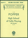 Popper - High School Of Cello Playing - 40 Etude, Op. 73