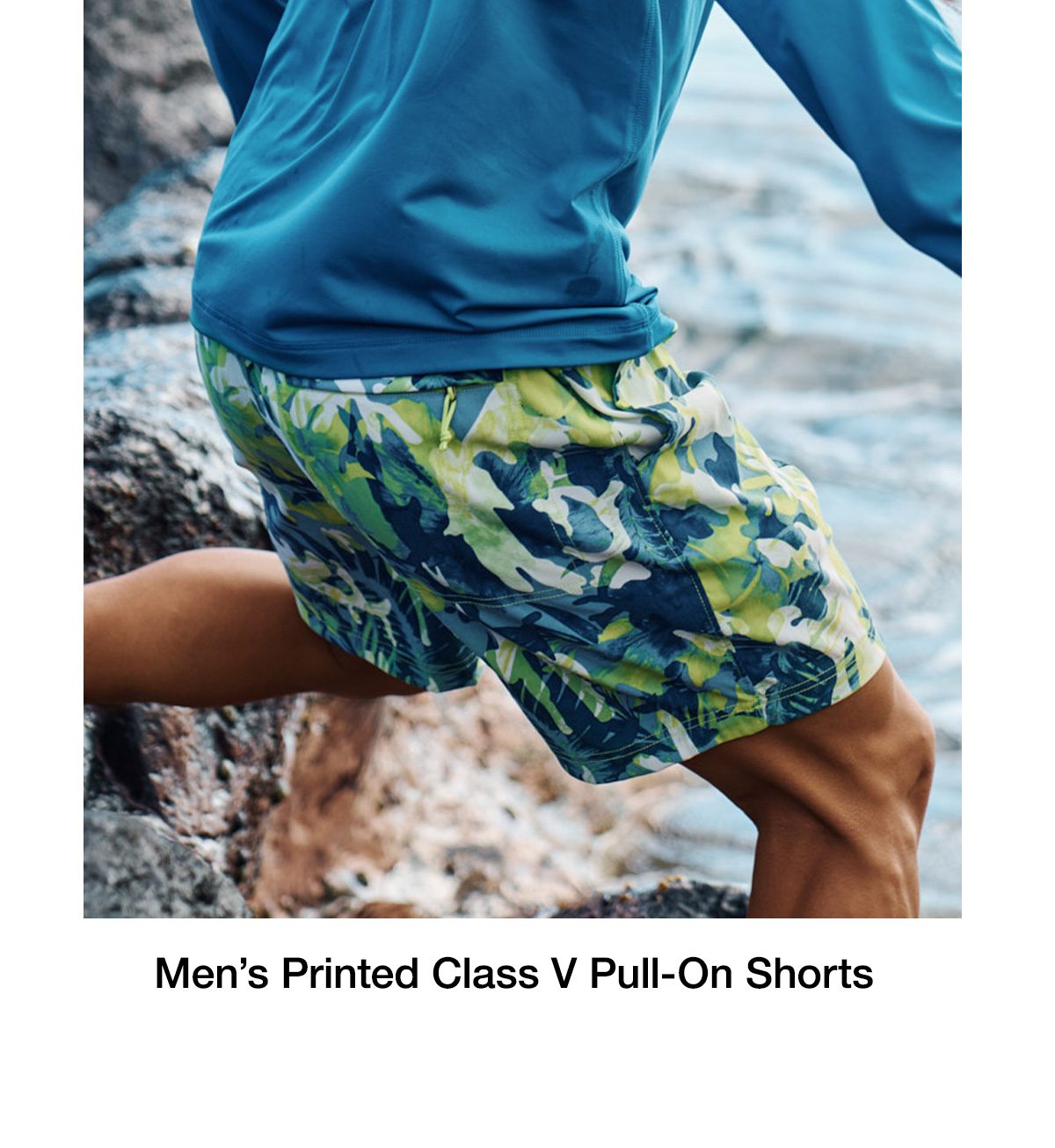 Men’s Printed Class V Pull-On Shorts.