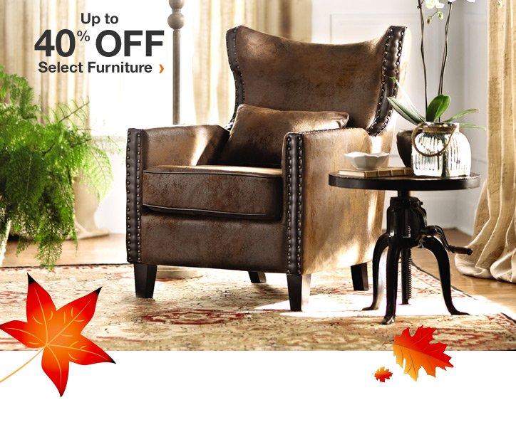 Up to 40% off select furniture