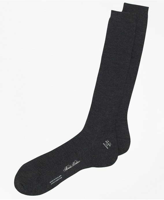 Merino Wool Garter Sized Over-the-Calf Socks