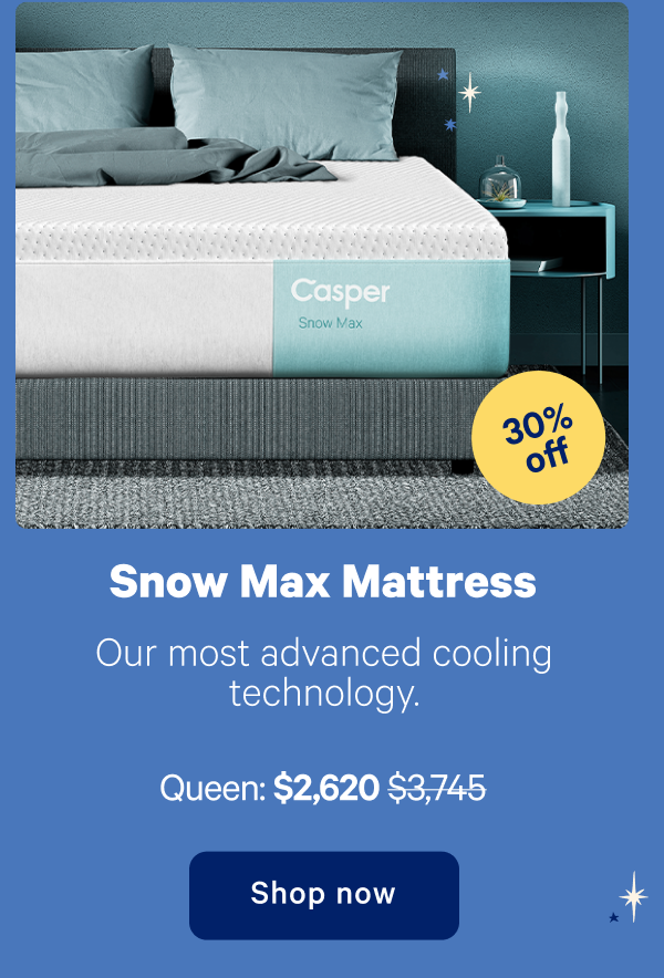 Snow Max Mattress; Advanced cooling technology keeps you magically comfy all night long.