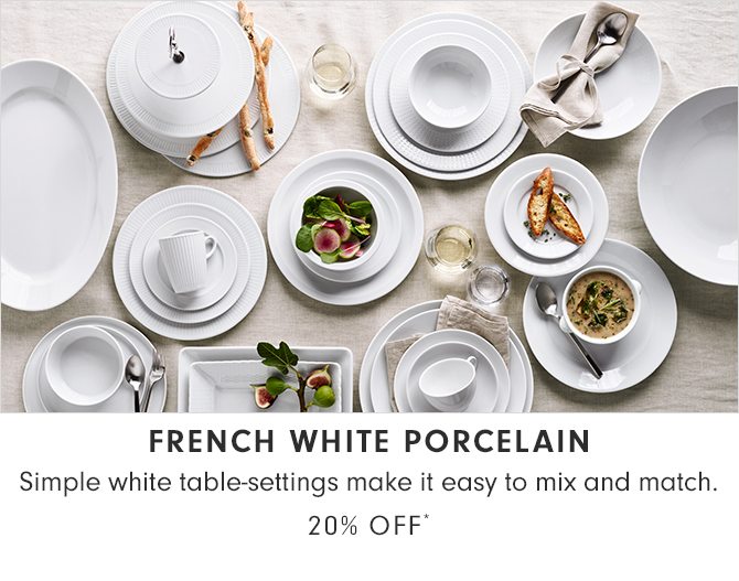 FRENCH WHITE PORCELAIN - 20% OFF*