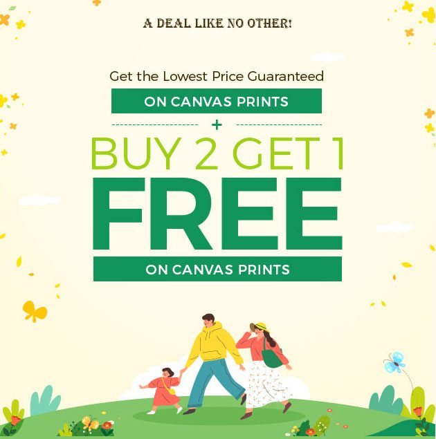 Guaranteed on Canvas Prints + Buy 2 Get 1 Free on Canvas Prints
