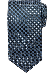 Awearness Kenneth Cole Blue Check Extra Long Narrow Tie