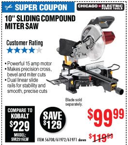 View 10 in. Sliding Compound Miter Saw