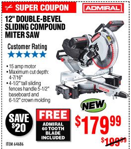 12 in. Dual-Bevel Sliding Compound Miter Saw