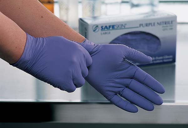 6-mil Purple Nitrile Exam Gloves, 9-1/2