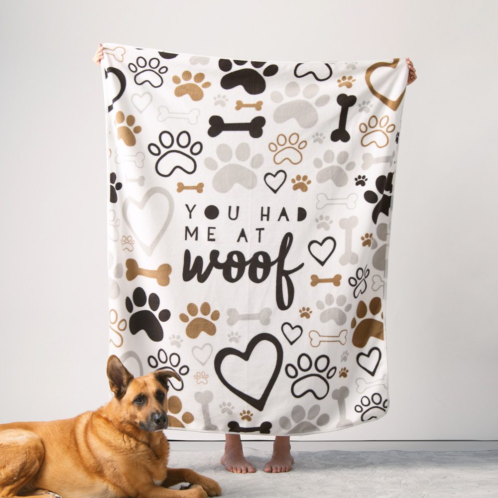 Image of Give Warmth™ Buy One Give One Fleece Blanket: You Had Me At Woof 60" x 50"