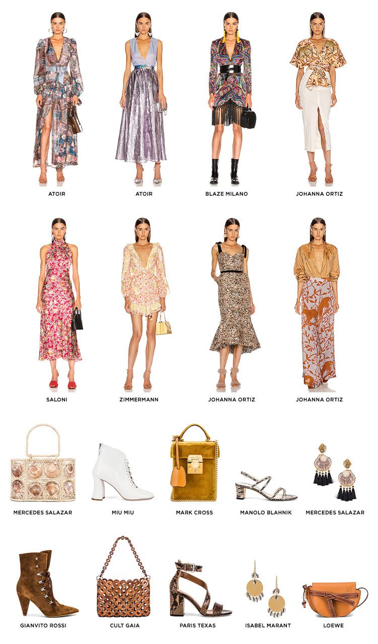 Trend Guide: New Bohemia. A new way to elevate your bohemian-inspired look - think silk dresses, shell embellished accessories & eclectic everything. SHOP NOW.