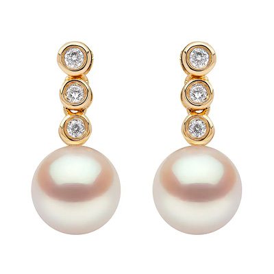 Yoko London Freshwater Pearl and Diamond Earrings, 2021