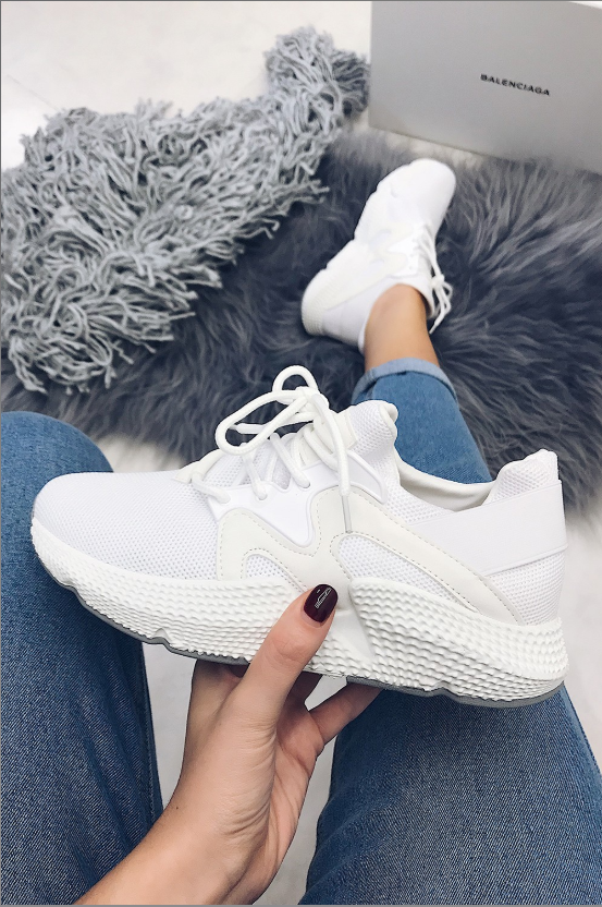 zara white chunky trainers