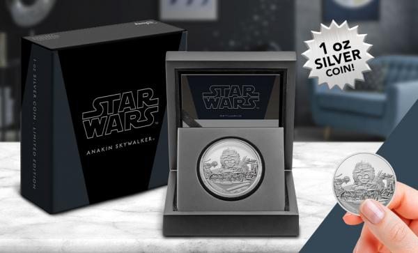 Anakin Skywalker 1oz Silver Coin (New Zealand Mint)