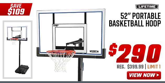 Lifetime 52” Portable Basketball Hoop