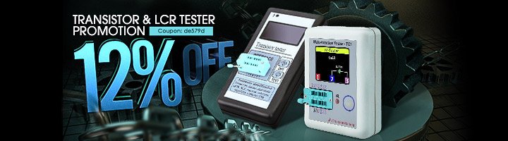 Transistor & LCR Tester Promotion - Additional Discount -【Coupon Code: de579d】EXTRA 12% OFF