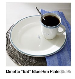 Dinette Blue Rim Plate