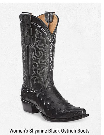 Shop Women’s Shyanne Black Ostrich Boots »