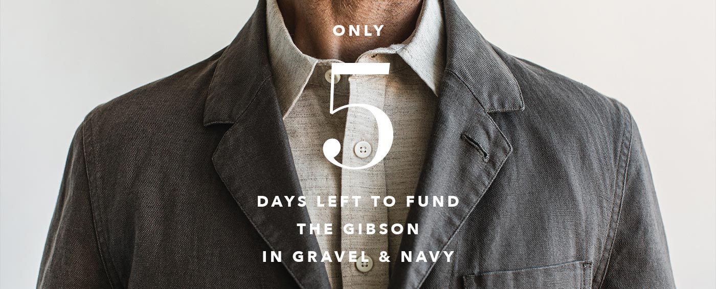 Only 5 Days Left to Fund The Gibson in Gravel & Navy