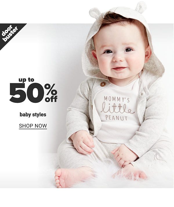 Up to 50% off Baby apparel - Shop Now