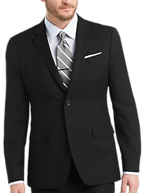 Egara Orange Extreme Slim Fit Suit Black