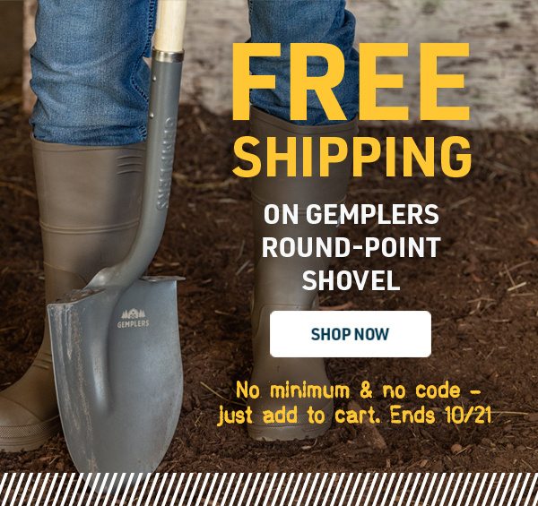 Free Shipping on Gemplers Round-Point Shovel