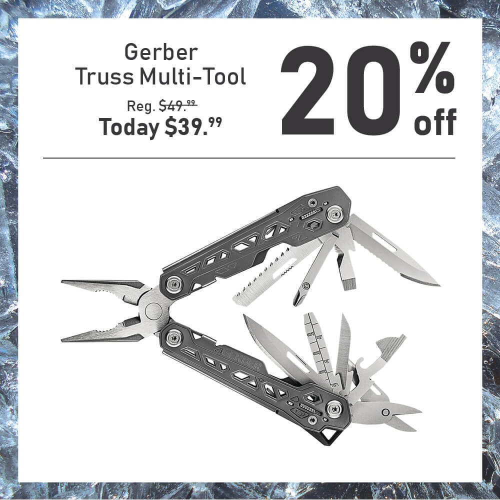 Save 20% on the Gerber Truss Multi-Tool at FishUSA, America's Tackle Shop!