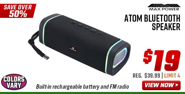 Max Power Atom Bluetooth Speaker