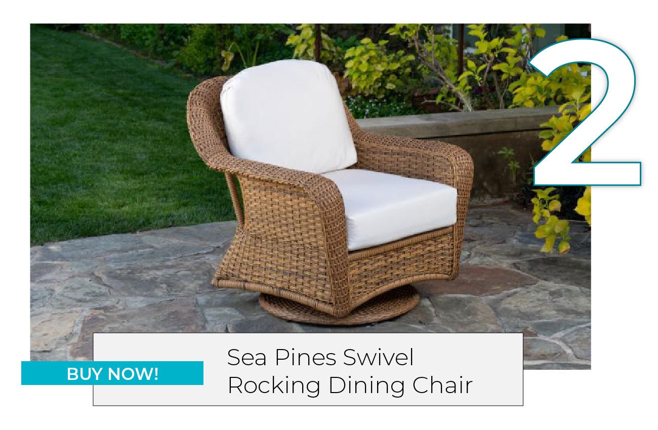 Tortuga Outdoor Sea Pines Swivel Rocking Dining Chair