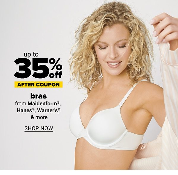Up to 35% off bras - after coupon - from maidenform, Hanes, Warner's & more. Shop Now.