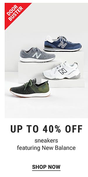 Doorbuster - Up to 40% off sneaker featuring New Balance. Shop Now.