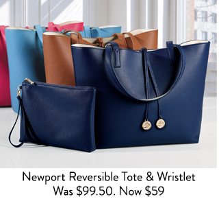 Newport Vegan Reversible Tote & Wristlets