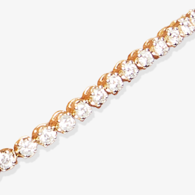 Diamond Tennis Bracelet 3 ct tw Round-cut 10K Yellow Gold 7''