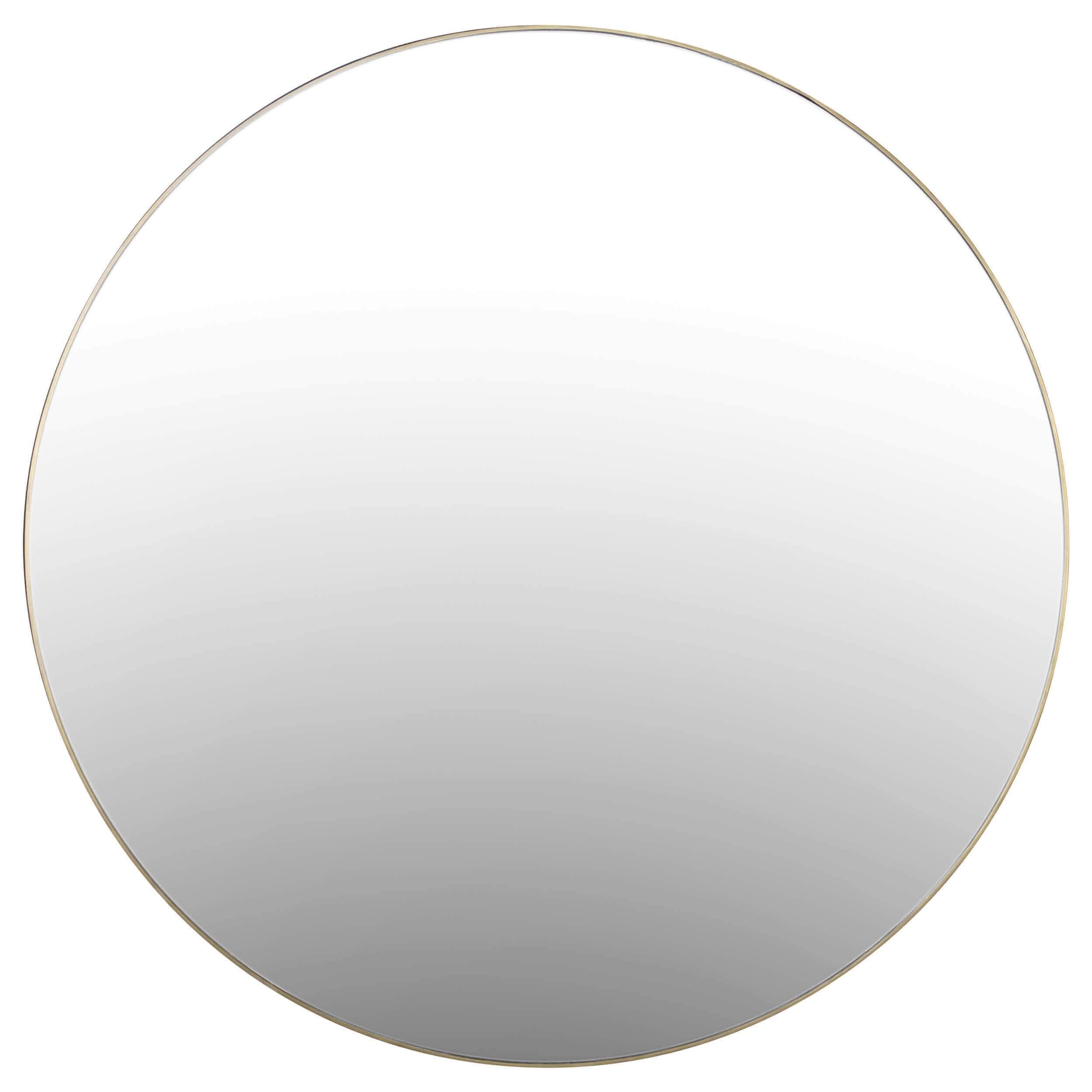 Image of Bellvue Large Round Mirror, Polished Brass