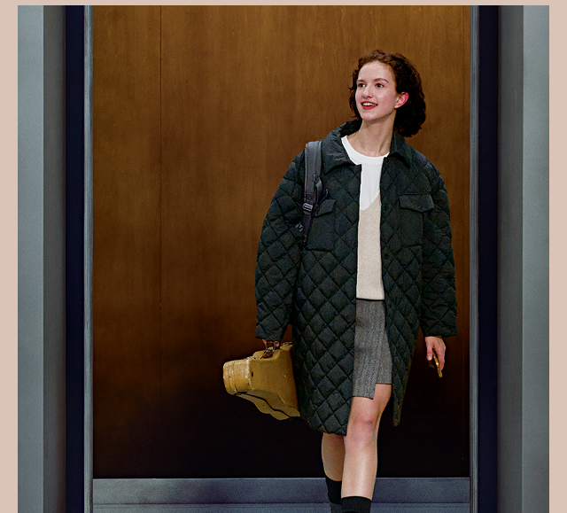 BANNER 3 - WOMEN UNIQLO : C PUFFTECH QUILTED OVERSIZED COAT