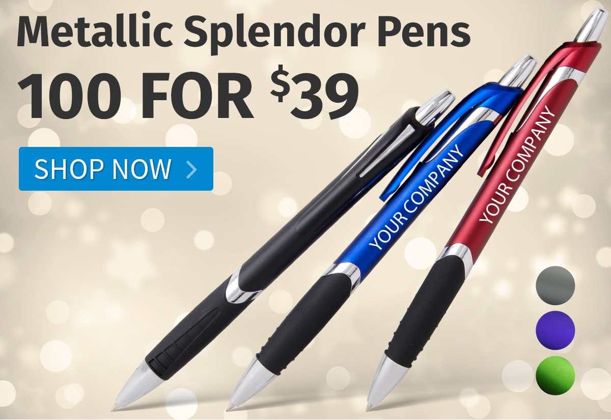 100 Metallic Splendor Pens for only $39!