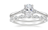 Aria Diamond Ring with Versailles Diamond Ring 